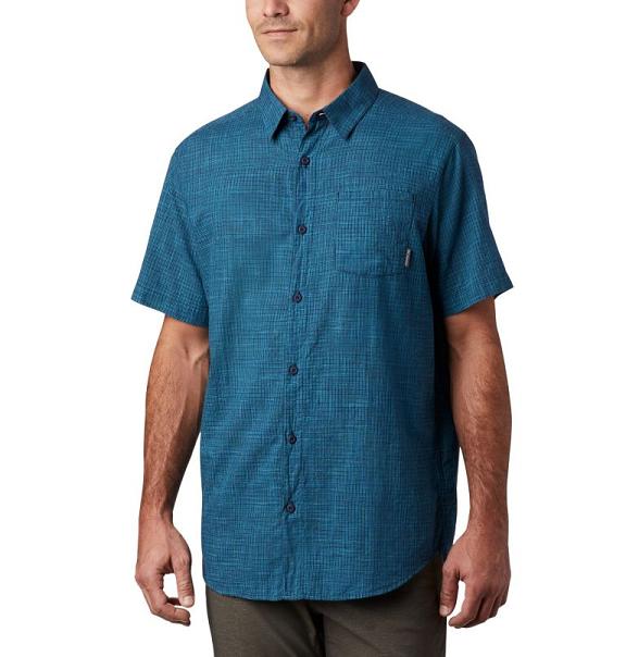 Columbia Under Exposure Shirts Navy For Men's NZ83264 New Zealand